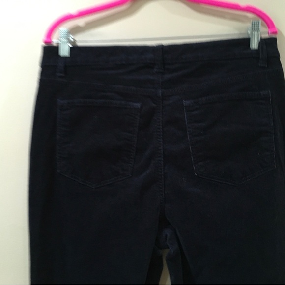 Talbots Women 12 Blue Navy Corduroy Straight Leg Pants Stretch - Picture 5 of 7